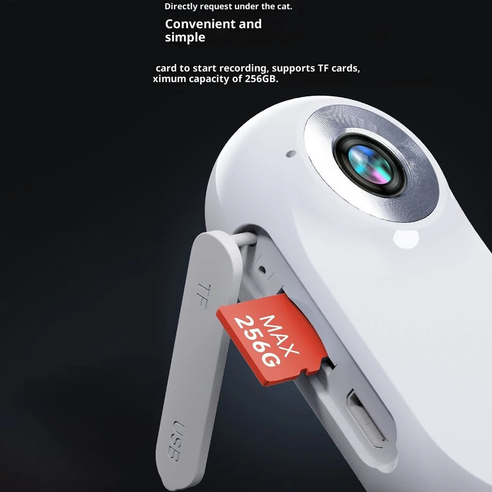 Cámara para Mascotas 1080P con Collar – Visión Nocturna y Resistente al Agua