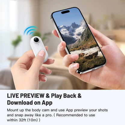 Mini Cámara Deportiva / Body Cam – 1080P o 4K, Resistente al Agua