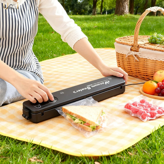 Envasadora al Vacío Automática para Alimentos – Sellado Potente, Seco y Húmedo, 90W, Uso Doméstico