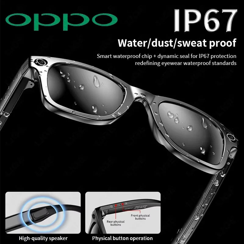 Gafas Inteligentes OPPO con Cámara HD y Bluetooth – Llamadas, Música y Grabación