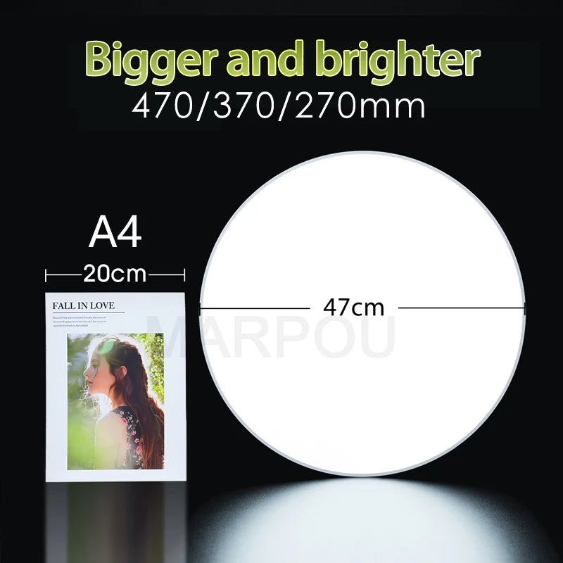 Lámpara de Techo LED MARPOU Smart – Regulable con Control Remoto para Dormitorio y Living