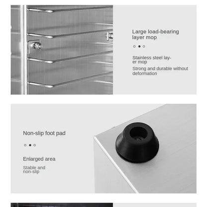 Deshidratador de Alimentos Digital de Acero Inoxidable – 8 Bandejas, Control de Temperatura 30–90 °C, Silencioso